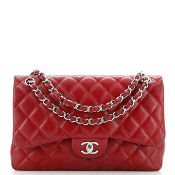 Classic Double Flap Bag Quilted Caviar Jumbo