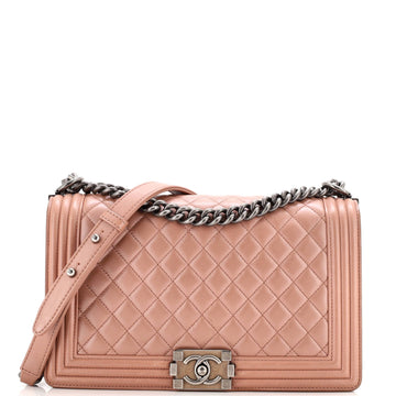 Boy Flap Bag Quilted Calfskin Old Medium