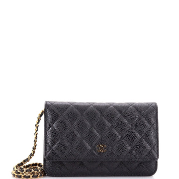 Wallet on Chain Quilted Caviar