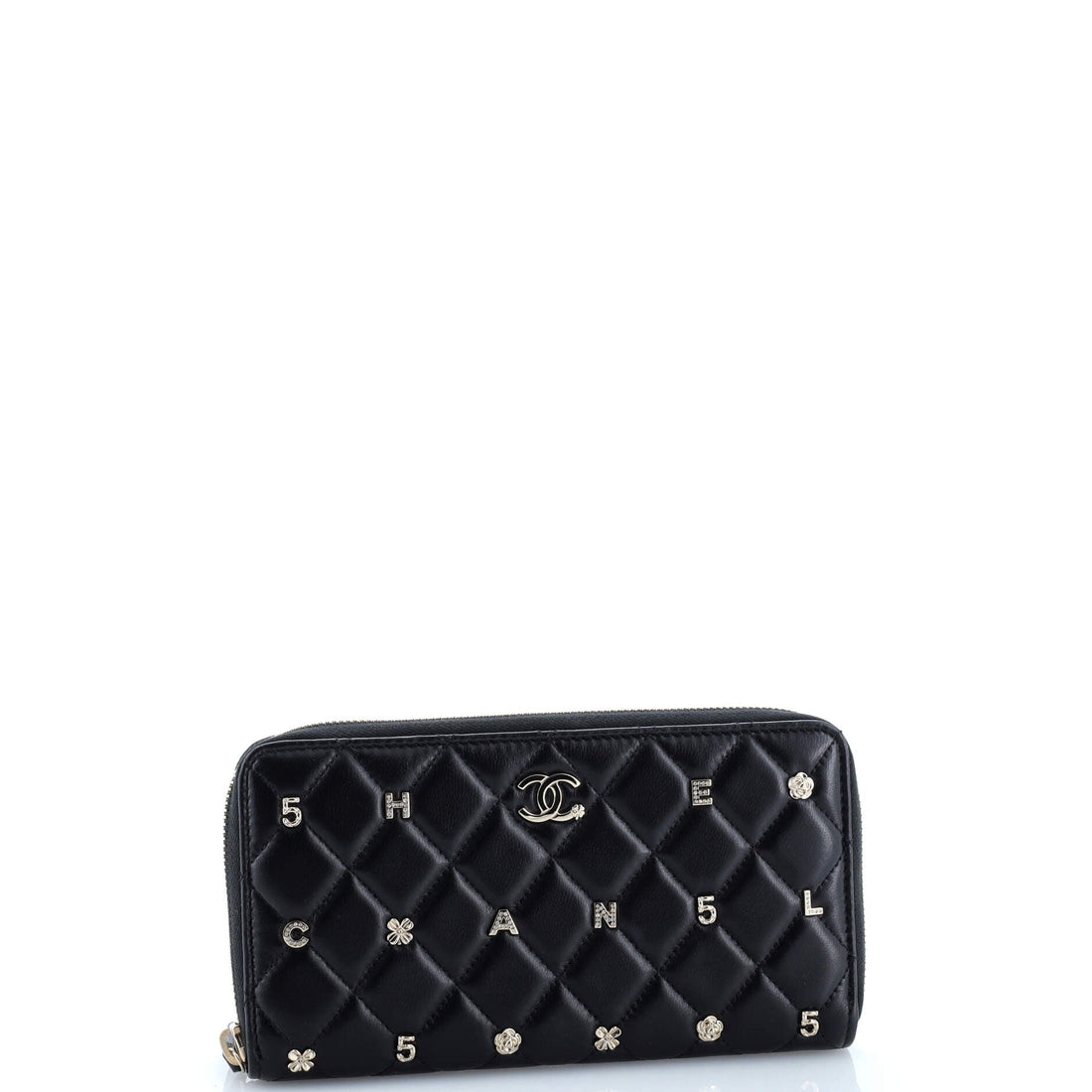 Lucky Charms Zip Around Wallet Quilted Lambskin Long
