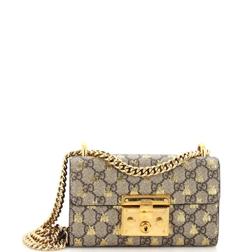GUCCI Padlock Shoulder Bag Printed GG Coated Canvas Small