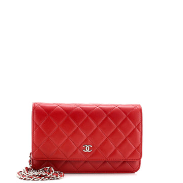 Wallet on Chain Quilted Lambskin