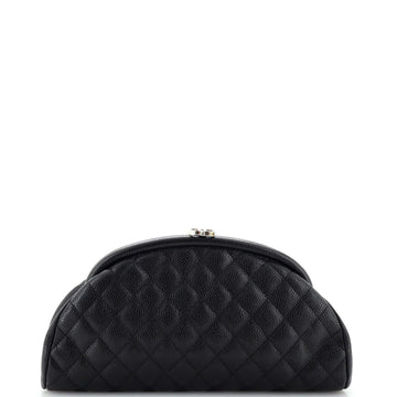 Timeless Clutch Quilted Caviar