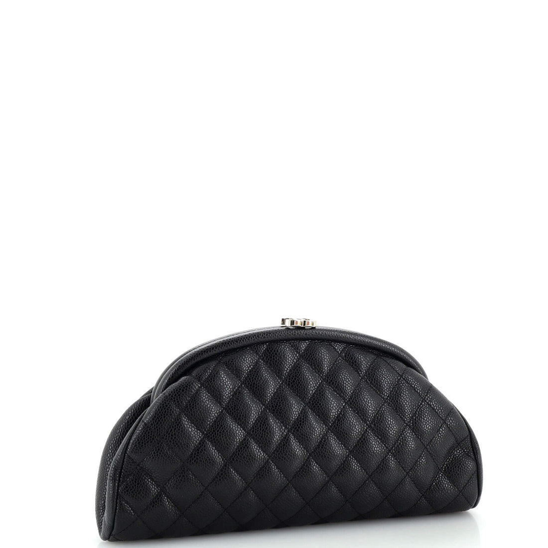 Timeless Clutch Quilted Caviar