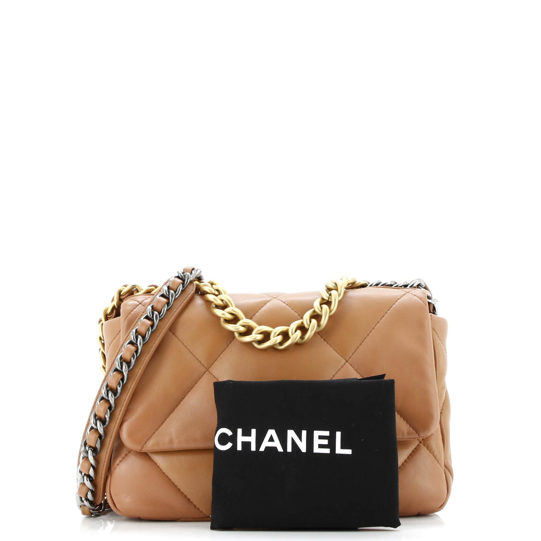 19 Flap Bag Quilted Leather Medium