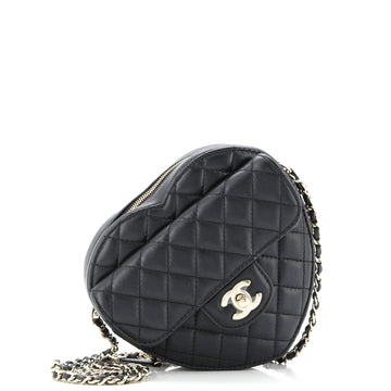 CC in Love Heart Bag Quilted Lambskin