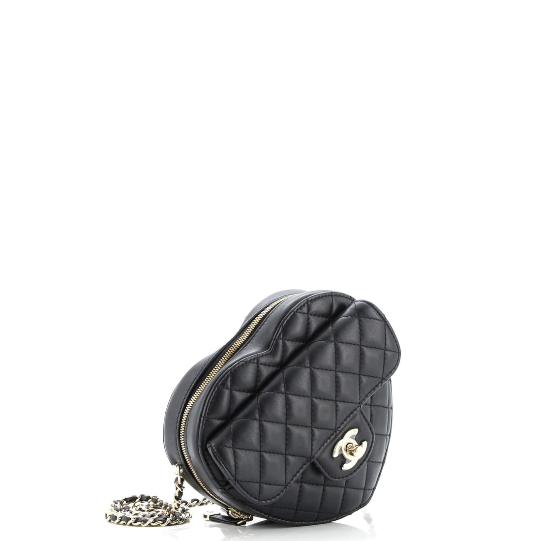 CC in Love Heart Bag Quilted Lambskin