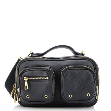 Utility Crossbody Bag Calfskin with Embossed Monogram Detail