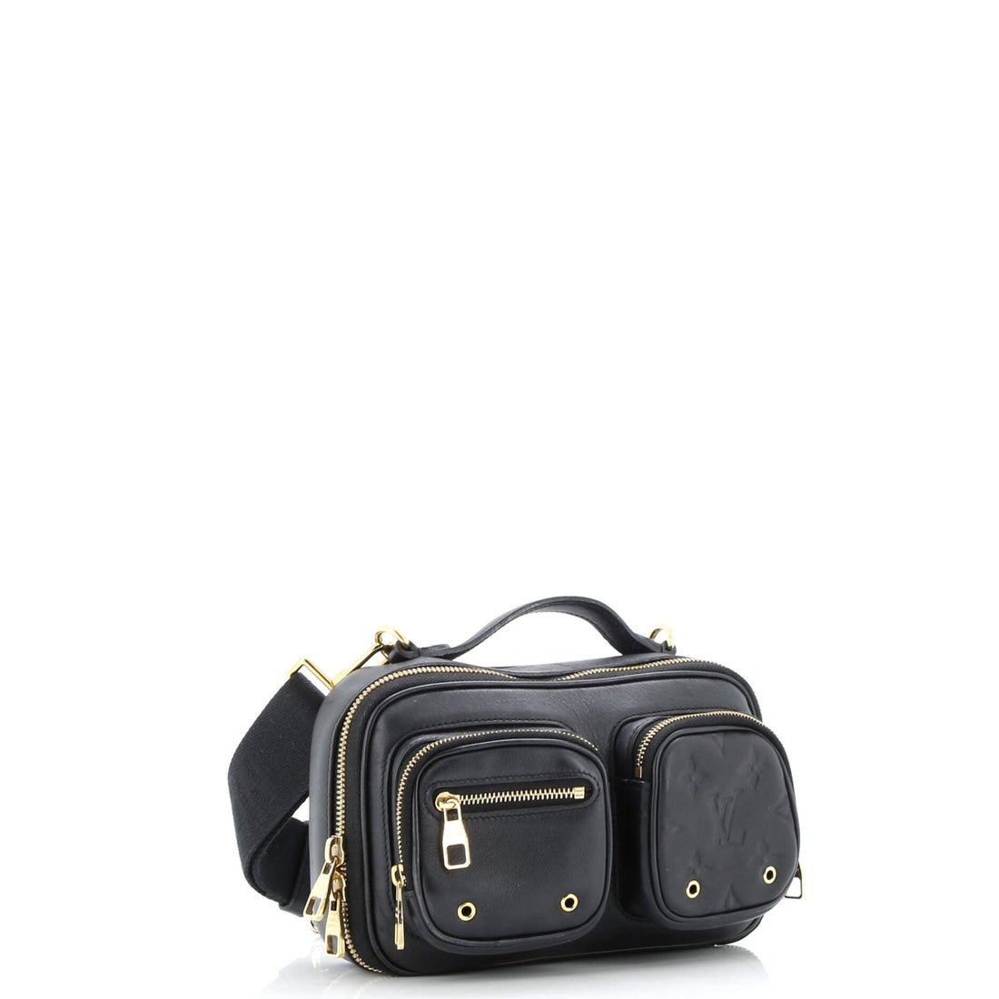Utility Crossbody Bag Calfskin with Embossed Monogram Detail
