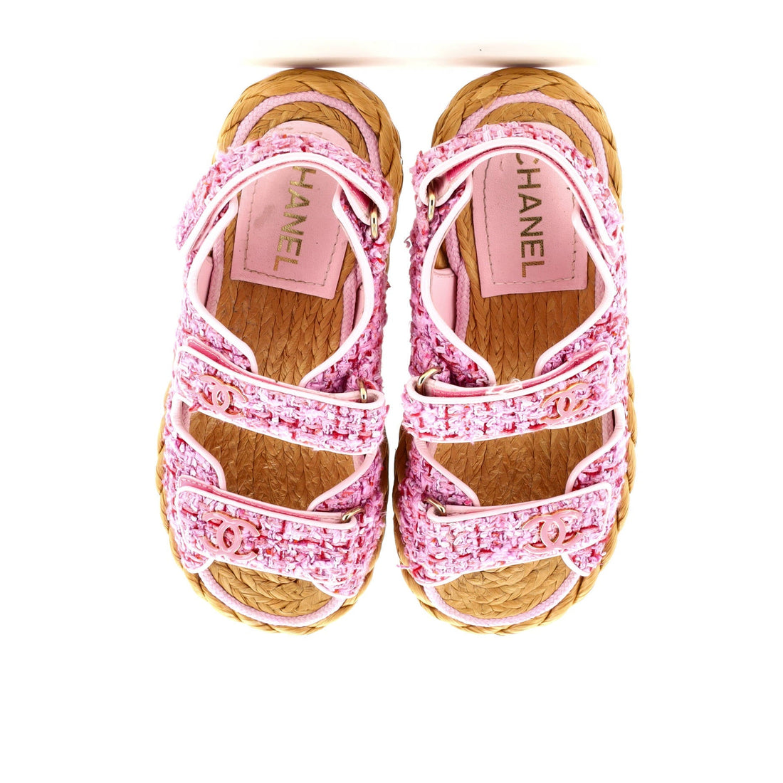 Women's Velcro Espadrille Dad Sandals Tweed