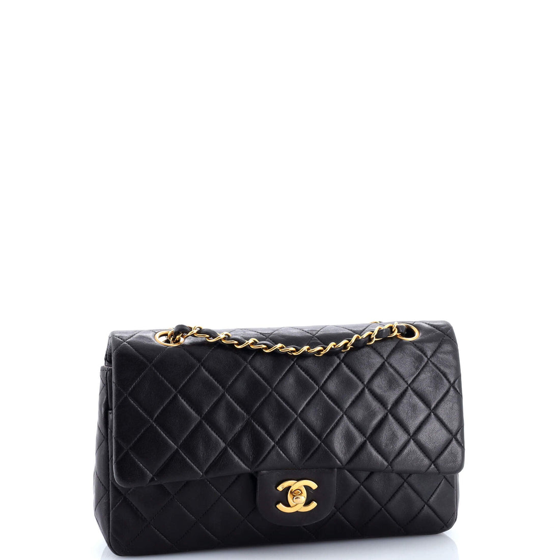 Vintage Classic Double Flap Bag Quilted Lambskin Medium