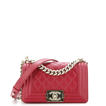 Boy Flap Bag Quilted Lambskin Small