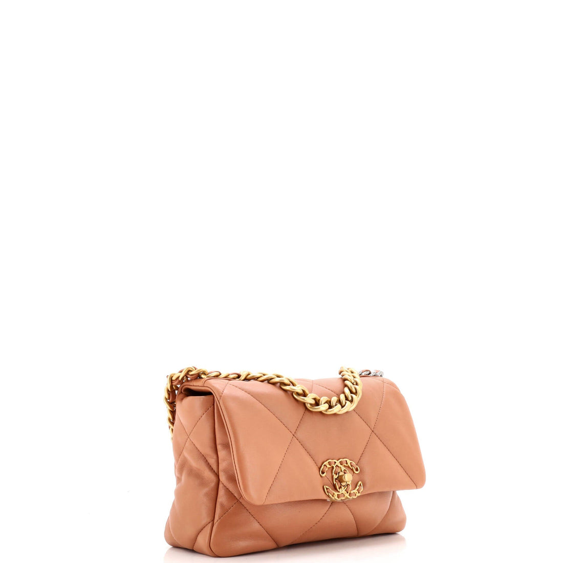 19 Flap Bag Quilted Leather Medium