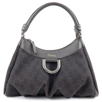 GUCCI Abbey VS Canvas Leather Shoulder Bag Dark Brown 265692