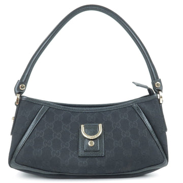 GUCCI Abbey VS Canvas Leather Shoulder Bag Black 130939