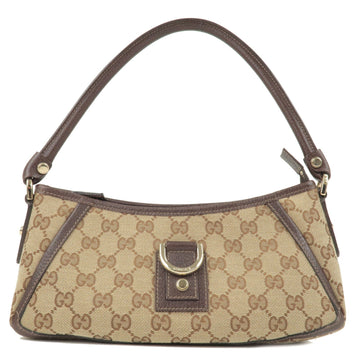 GUCCI Abbey VS Canvas Leather Shoulder Bag Beige Brown 130939