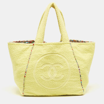 Yellow Terry Cloth CC Beach Tote w/Towel Set