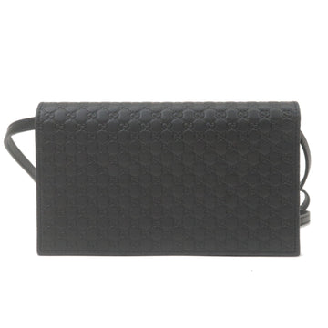 GUCCI Guccissima Leather Shouder Bag Wallet Black 466507