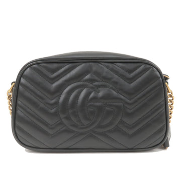 GUCCI VS Marmont Leather Small CrossBody Bag Black 447632