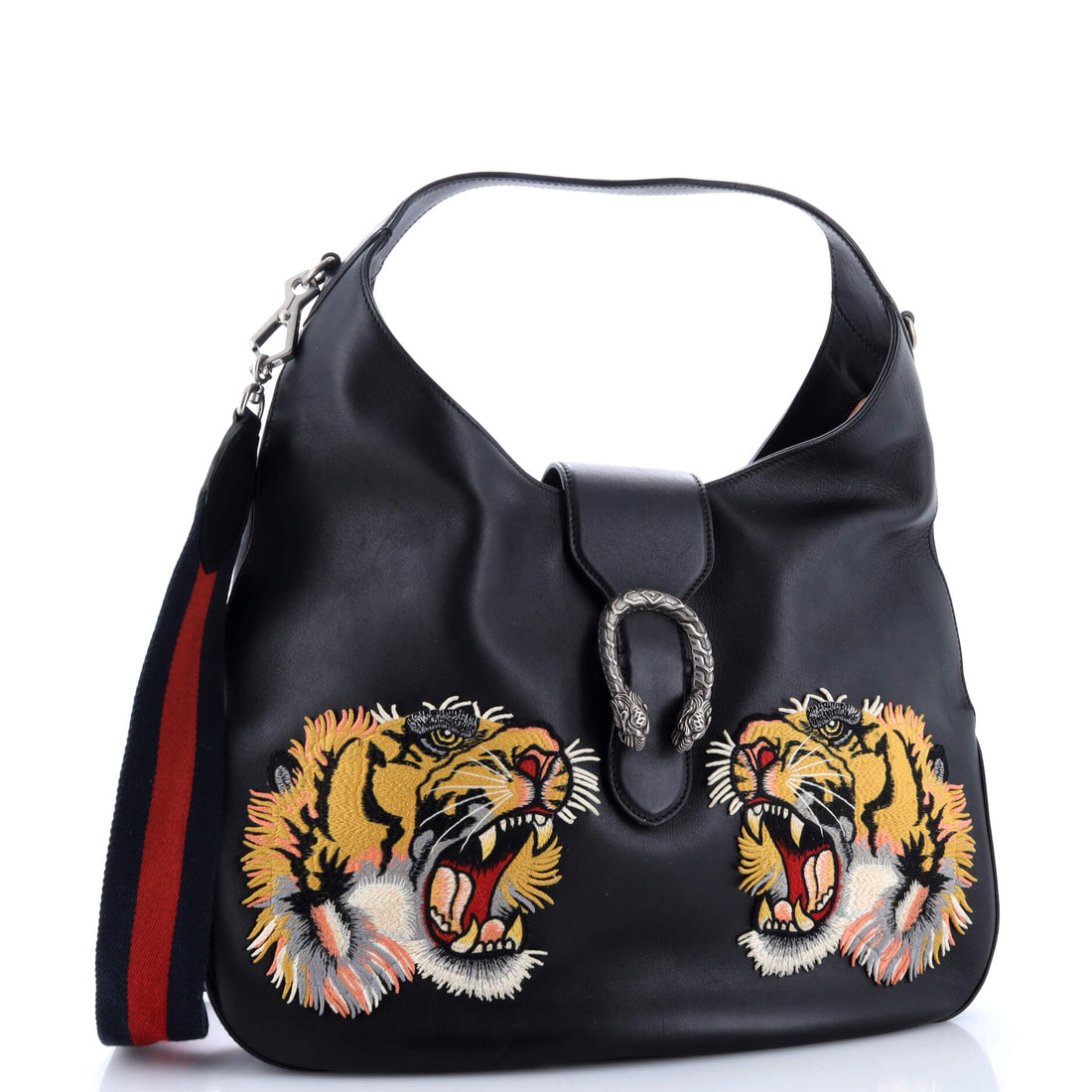 Dionysus Hobo Embroidered Leather Large