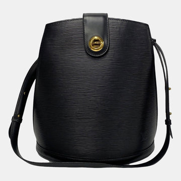 Black Epi Leather Cluny Bag