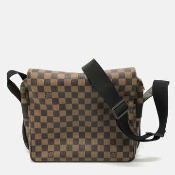 Brown Damier Ebene Canvas Naviglio Messenger Bag