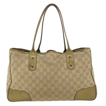 GUCCI VS Canvas Shoulder Bag Beige Gold 163805  38395