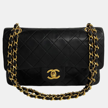 Lambskin Leather Small Classic Double Flap Shoulder Bags