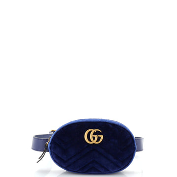 GUCCI GG Marmont Belt Bag Matelasse Velvet