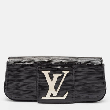 Black Electric Epi Leather Sobe Clutch