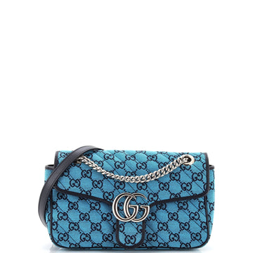VS Marmont Flap Bag Diagonal Quilted VS Canvas Small