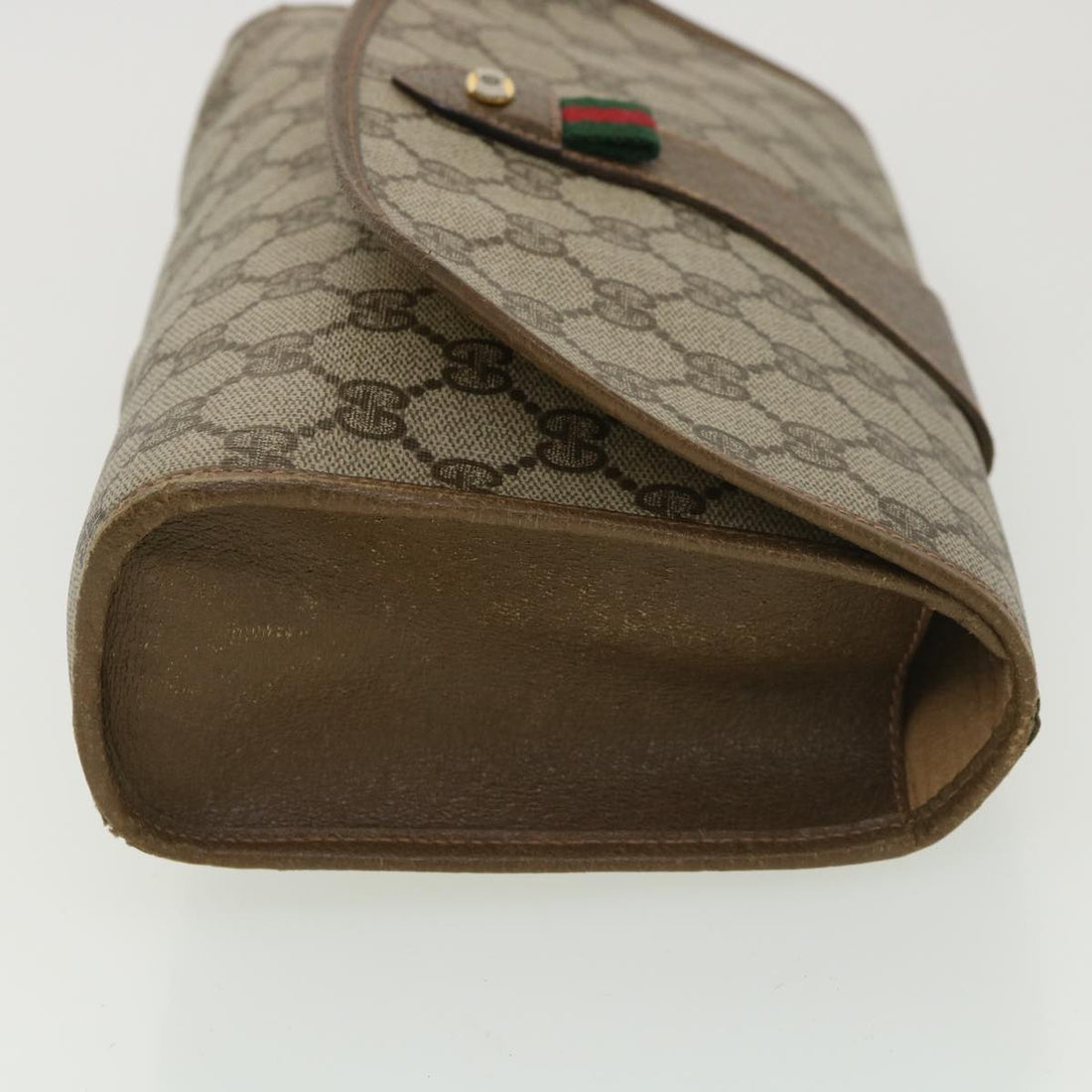 GUCCI VS Canvas Web Sherry Line Clutch Bag Beige Red Green 89.01.030  39241