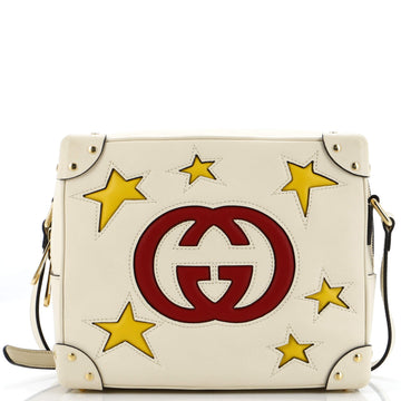 Square Shoulder Bag VS Embossed Perforated Leather
