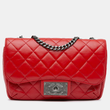 CC Crinkled Calfskin Chain Flap Bag