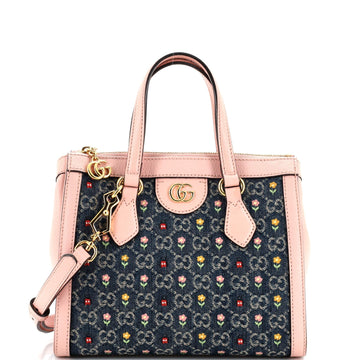 Ophidia Top Handle Tote Printed VS Denim Small