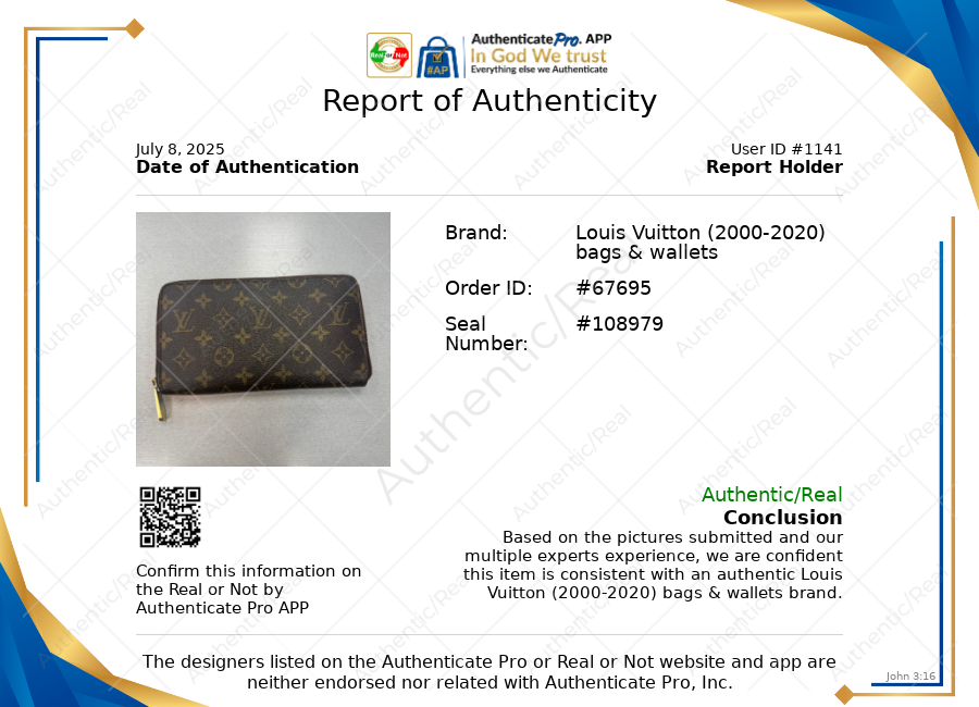 Wallet Luxury Designer By Louis Vuitton In Brown, Size:Medium