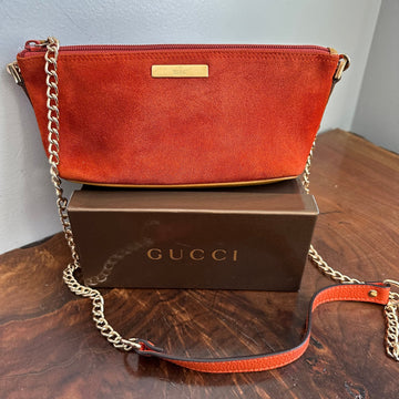 The Junco Crossbody - VS Suede GG in Rust Orange