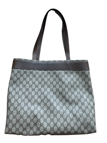 Gucci VS Beige & Brown Leather Tote Bag