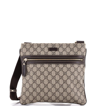 Front Zip Flat Messenger Bag VS Coated Canvas Medium