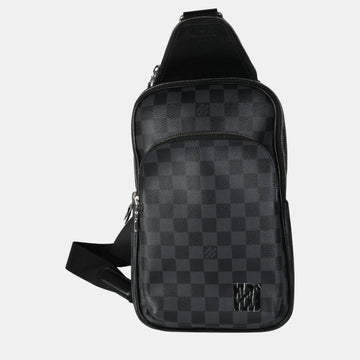 Black Damier Ebene Canvas Avenue Sling Shoulder Bag
