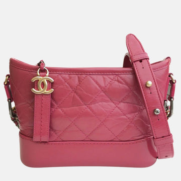 Pink Leather Small Gabrielle Shoulder Bags