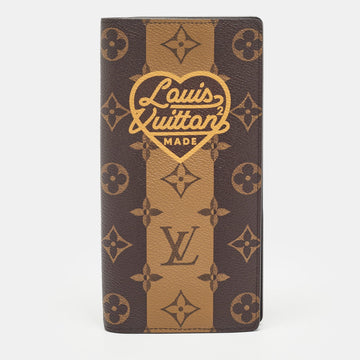 x Nigo Reverse Monogram Stripes Canvas Brazza Wallet