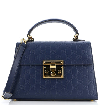 Padlock Top Handle Bag Guccissima Leather Small