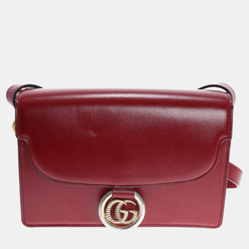 Red Leather Shoulder Bag (589474)