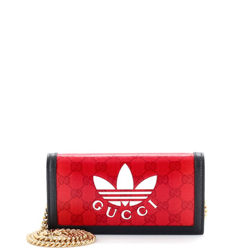 GUCCI x adidas Wallet on Chain GG Coated Canvas