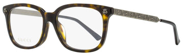 Gucci Women's Alternative Fit Eyeglasses VS0218OA 002 Havana/Antique Gold 53mm