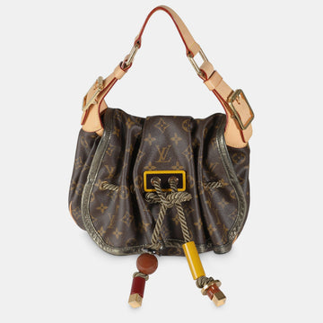 Brown Monogram Canvas Kalahari PM Hobo Bag