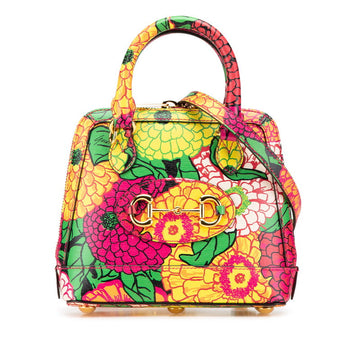 Gucci Leather Horsebit 1955 Ken Scott Flower Print 2way Bag 640716