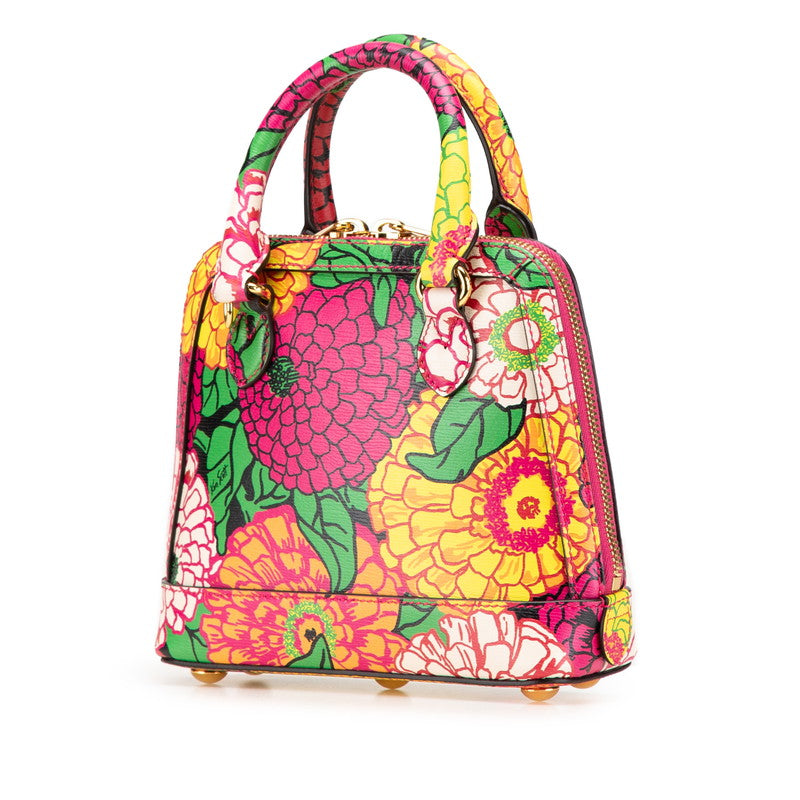 Gucci Leather Horsebit 1955 Ken Scott Flower Print 2way Bag 640716