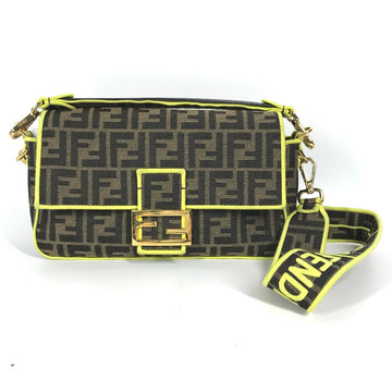FENDI Shoulder Bag 8BR600 canvas Brown Zucca Mamma Bucket